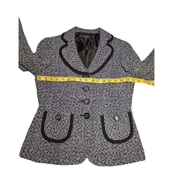 Black & White Jacket Blazer Womens Sz 2 Nine West Button Down Career - Picture 5 of 10